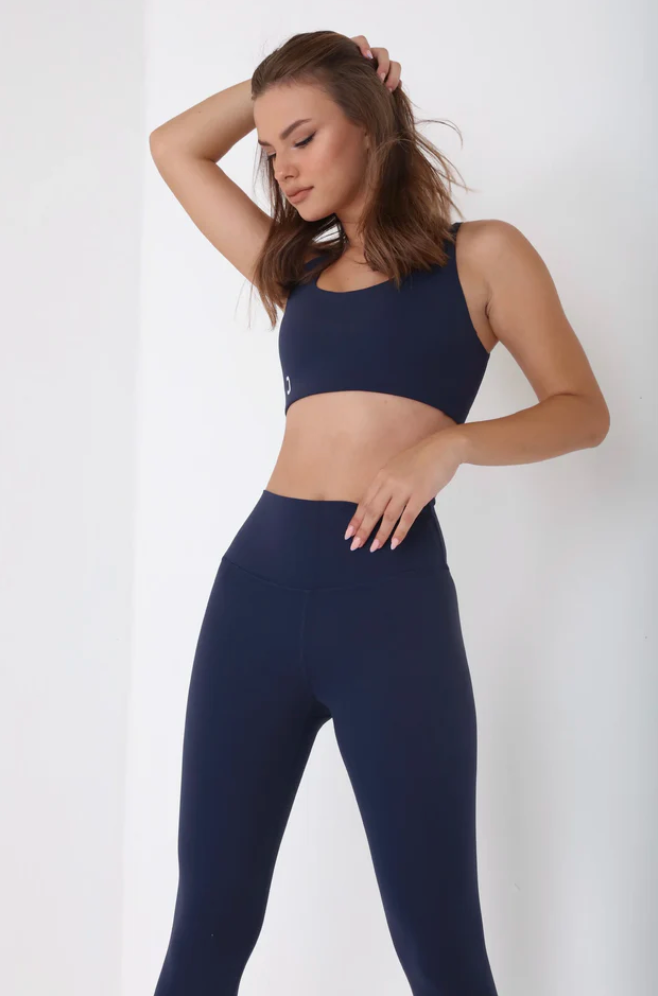 Marineblauwe fitness set - Bakkermode.nl