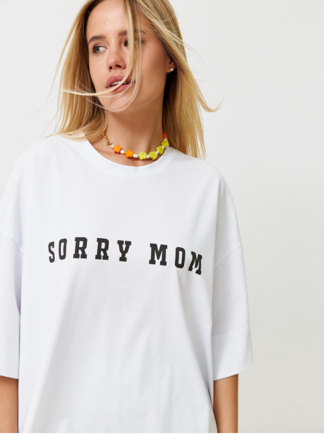 Sorry mom t-shirt met print - Bakkermode.nl