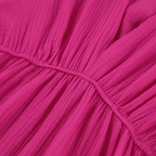 Midi-jurk met V-hals en ballonmouwen - Bakkermode.nl