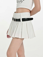 Geplooide high-waist mini rok - Bakkermode.nl