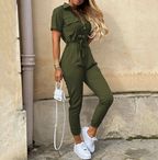 Cargo jumpsuit - stijlvolle dames utility playsuit