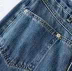 Wide boyfriend jeans - stijlvolle blauwe spijkerbroek voor een relaxte look