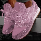 Sportieve sneakers - glinsterende dames trainers voor casual wear
