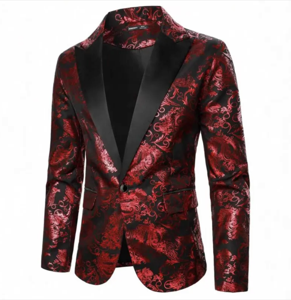 Satijnen blazer met paisleyprint - urban elegance voor dames