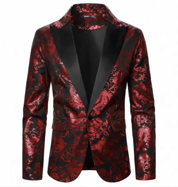 Satijnen blazer met paisleyprint - urban elegance voor dames