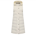 Lange gewatteerde gilet - stijlvolle mouwloze jas voor dames