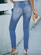 Skinny jeans - flatterende high-rise denim broek