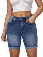 Hoge taille denim shorts - Bakkermode.nl