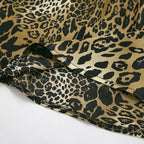 Luipaardprint satijnen kokerrok - Bakkermode.nl