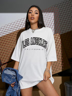Los angeles california grafisch t-shirt - Bakkermode.nl