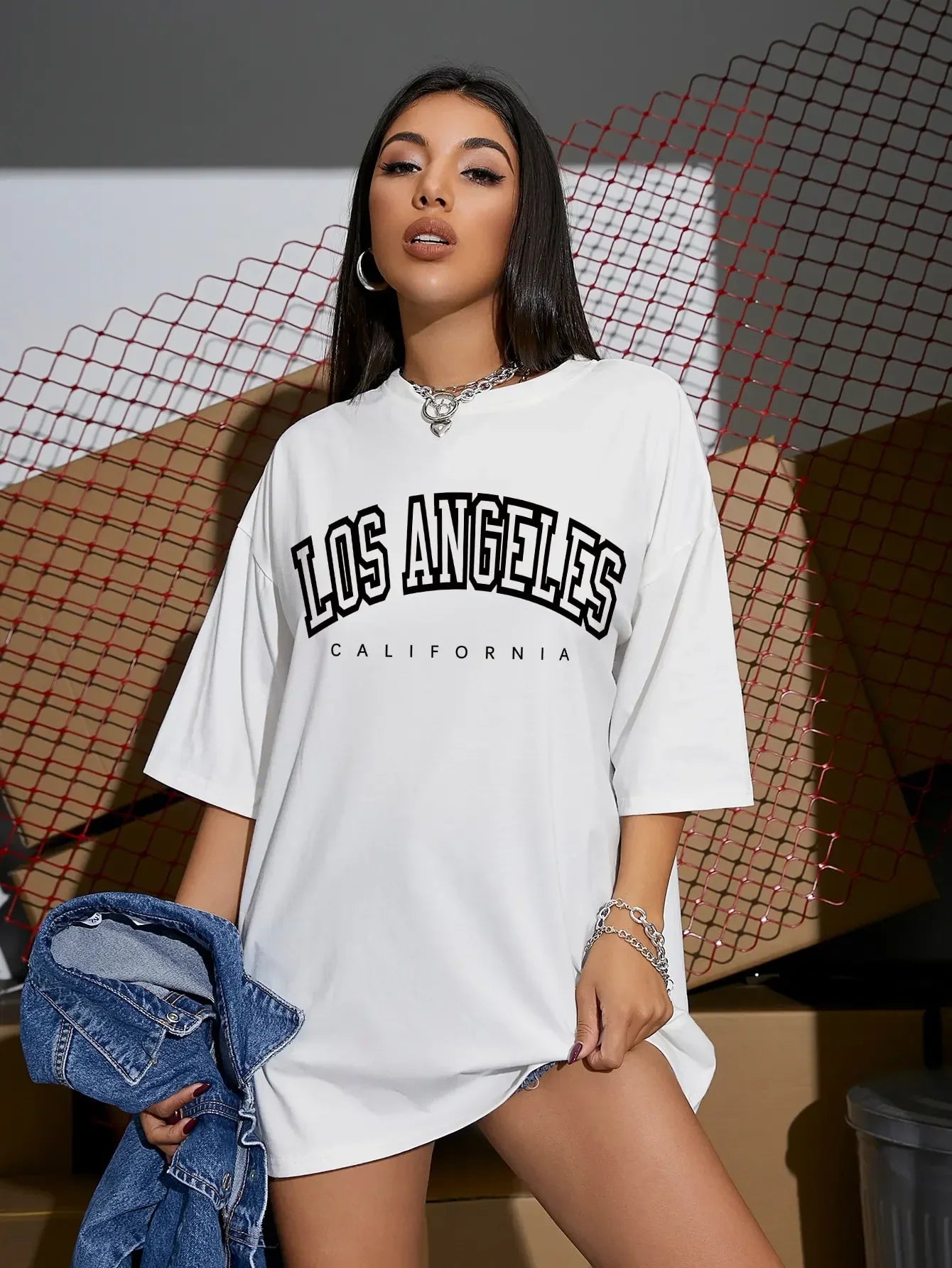 Los angeles california grafisch t-shirt - Bakkermode.nl