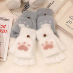 Vingerloze handschoenen - zachte bont dames handwarmers