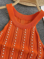 Prachtige top met parels - Bakkermode.nl