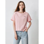 Eenvoudig en stijlvol basis t-shirt met klein borduursel - Bakkermode.nl