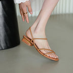 Minimalistische sandalen met bandjes - Bakkermode.nl