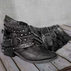 Enkellaarsjes - vintage dames western stijl schoeisel