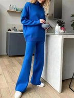 2-delige loungewear set - gebreide dames trui en broek - Bakkermode.nl