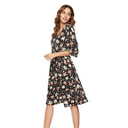 Bloemenjurk met 3/4-mouwen - Bakkermode.nl