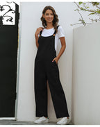 Dames katoenen overall - stijlvolle jumpsuit met een relaxte pasvorm voor elke dag