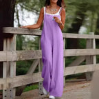 Dames linnen overall met een relaxte pasvorm - casual jumpsuit voor dagelijks gebruik