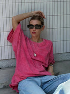 Oversized roze t-shirt - Bakkermode.nl