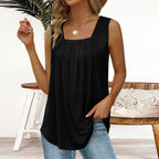Geplooide tanktop - stijlvolle mouwloze top voor dames