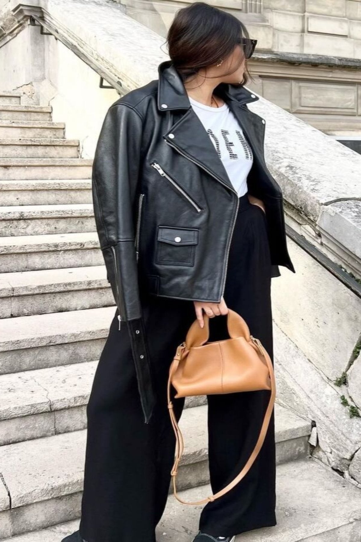 Minimalistische leren handtas dames - veelzijdige dagelijkse handtas - Bakkermode.nl