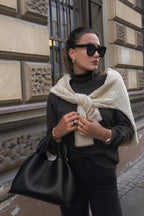 Minimalistische leren handtas dames - veelzijdige dagelijkse handtas - Bakkermode.nl