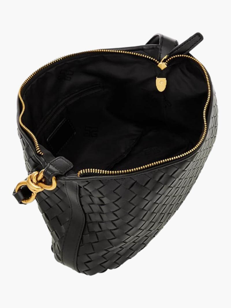 Geweven leren hobo tas dames – chique en veelzijdige - Bakkermode.nl