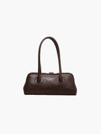 Strakke leren schoudertas dames - klassieke vintage look - Bakkermode.nl