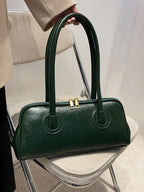 Strakke leren schoudertas dames - klassieke vintage look - Bakkermode.nl