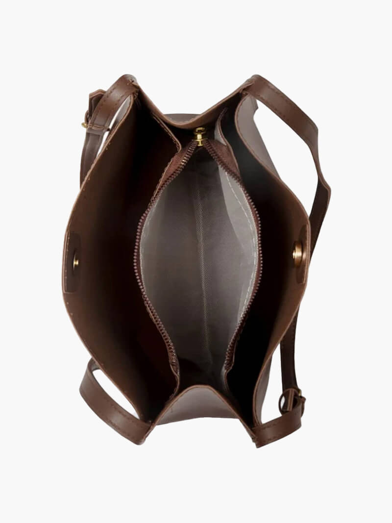 Leren schoudertas dames - casual dagelijkse tas - Bakkermode.nl