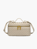 Gequilte leren crossbody tas dames - elegant met gouden details, veelzijdig - Bakkermode.nl