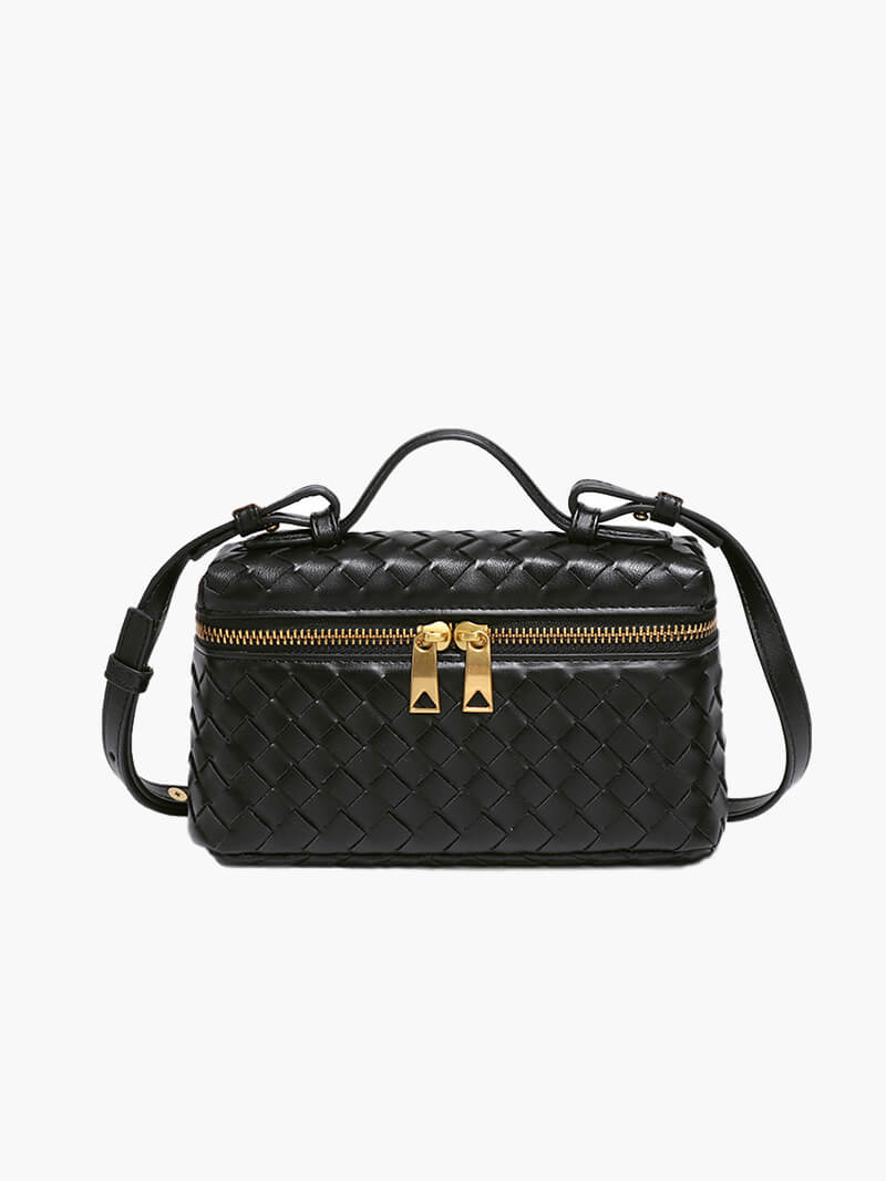 Gequilte leren crossbody tas dames - elegant met gouden details, veelzijdig - Bakkermode.nl