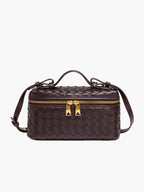 Gequilte leren crossbody tas dames - elegant met gouden details, veelzijdig - Bakkermode.nl
