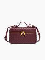 Gequilte leren crossbody tas dames - elegant met gouden details, veelzijdig - Bakkermode.nl