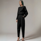 2-delige chique casual set - trendy dames top en broek