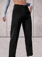 Hoge taille jeans - stijlvolle dames denim slim fit