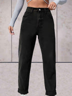 Hoge taille jeans - stijlvolle dames denim slim fit