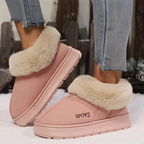 Faux leren slippers - gezellige dames binnenschoenen