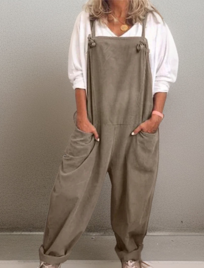Dames oversized jumpsuit - losse dungarees voor elke dag