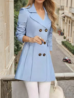Trenchcoat - elegante dames met dubbele knopen