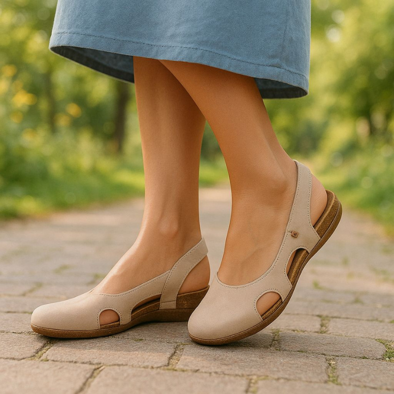 Dames slingback sandalen - zachte materialen en ondersteunend ontwerp voor casual uitjes