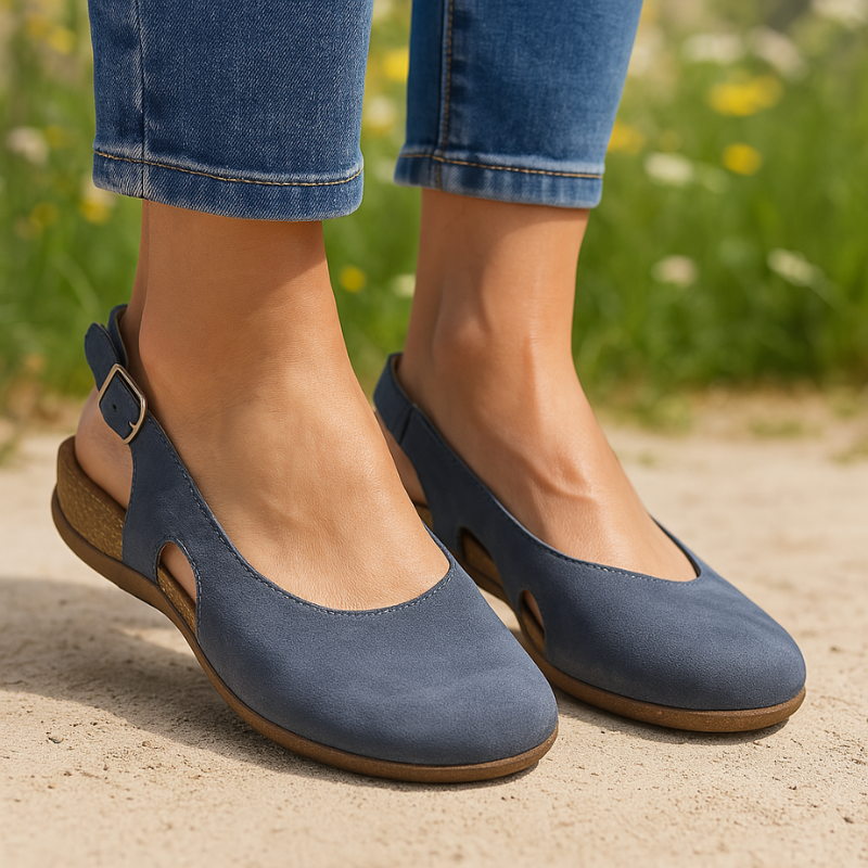 Dames slingback sandalen - zachte materialen en ondersteunend ontwerp voor casual uitjes