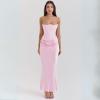 Dames corset stijl maxi jurk - elegante lange avondjurk voor speciale gelegenheden