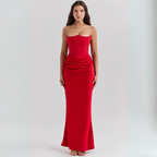 Dames corset stijl maxi jurk - elegante lange avondjurk voor speciale gelegenheden