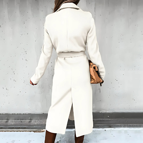 Elegante lange wikkeljas - stijlvolle winterouterwear voor dames - Bakkermode.nl