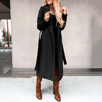 Elegante lange wikkeljas - stijlvolle winterouterwear voor dames - Bakkermode.nl