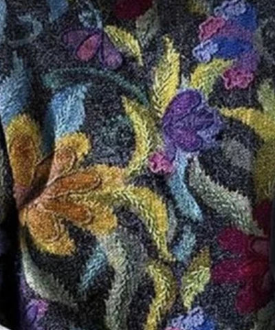 Bloemen gebreide trui - textuur vrouwen sweater