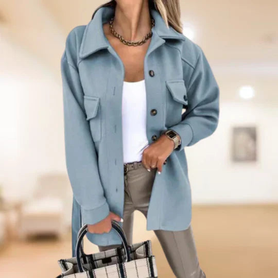 Stijlvolle blousejack met riem - veelzijdige damesouterwear